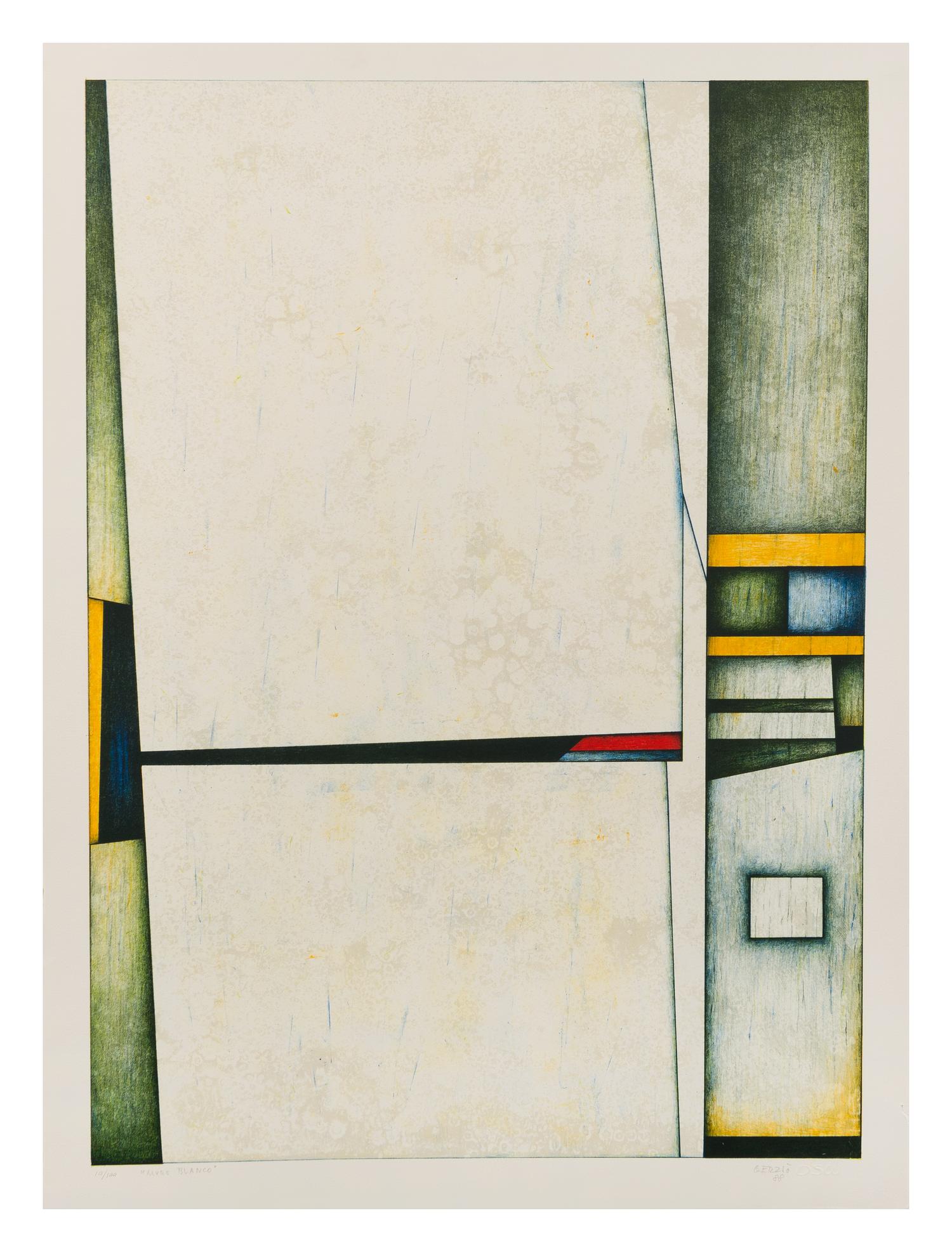 Gunther Gerzso, (Mexican, 1915-2000), Muro Blanco, 1988