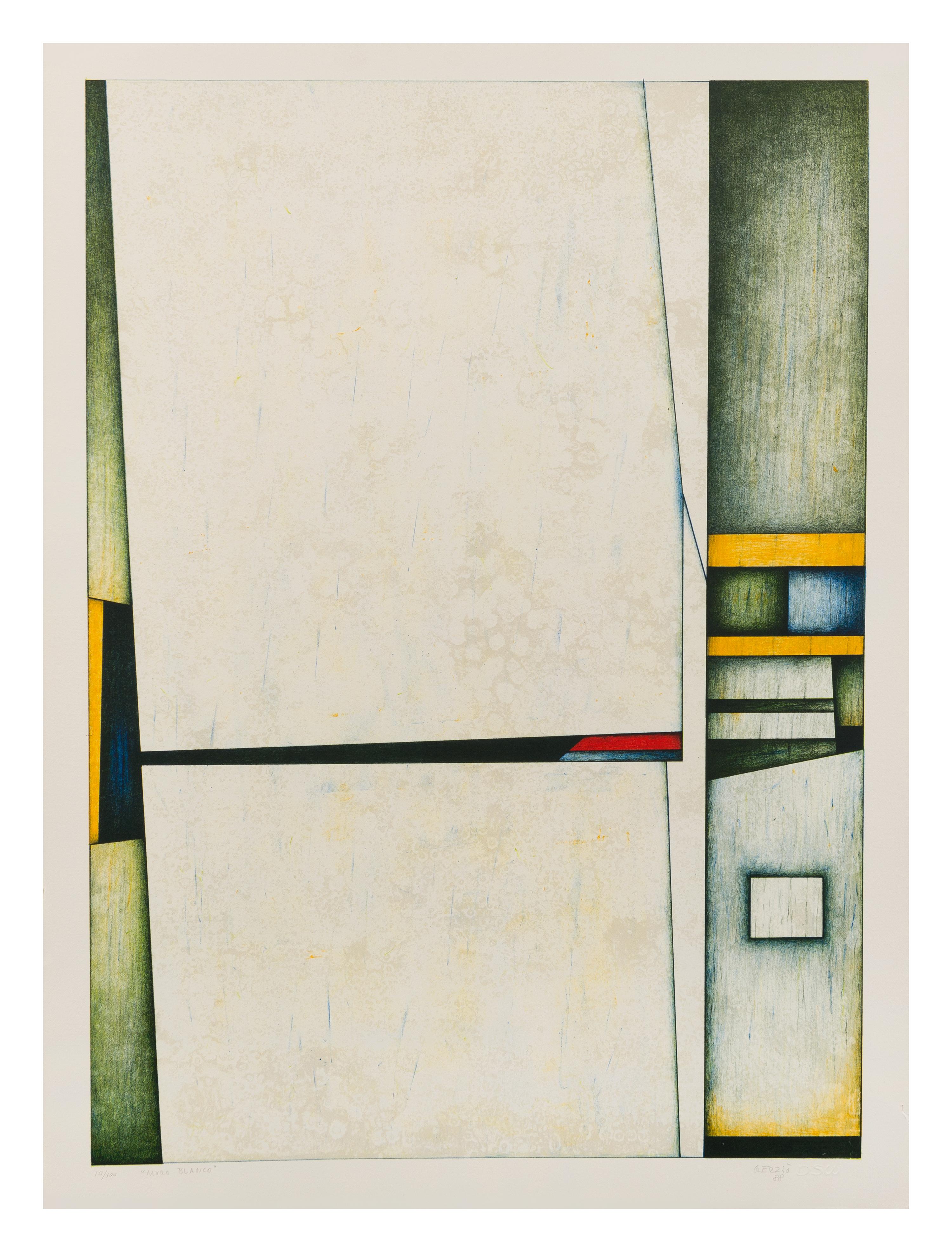 Gunther Gerzso, (Mexican, 1915-2000), Muro Blanco, 1988