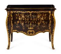 A Louis XV Style Parcel-Gilt and Lacquered Commode — WIDDICOMB
