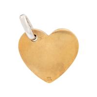 OGGI, BICOLOR GOLD AND DIAMOND HEART PENDANT