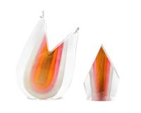 Harvey Littleton, (American, 1922-2013), a two-piece glass sculpture