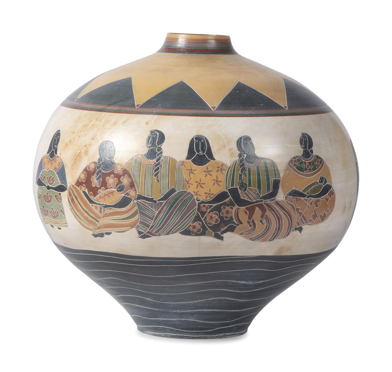 Figural Pottery Vase