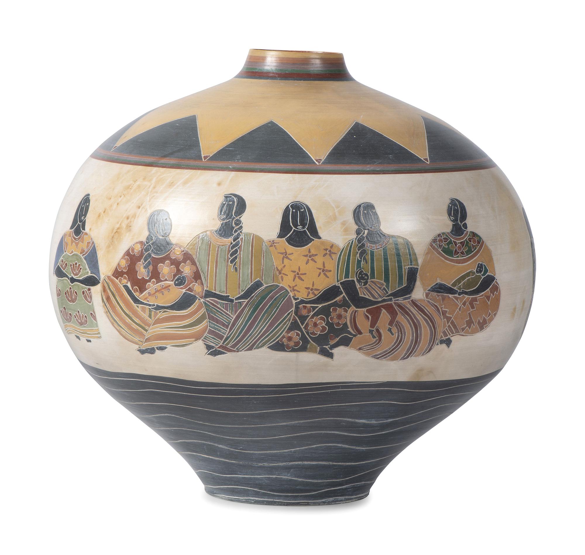 Figural Pottery Vase