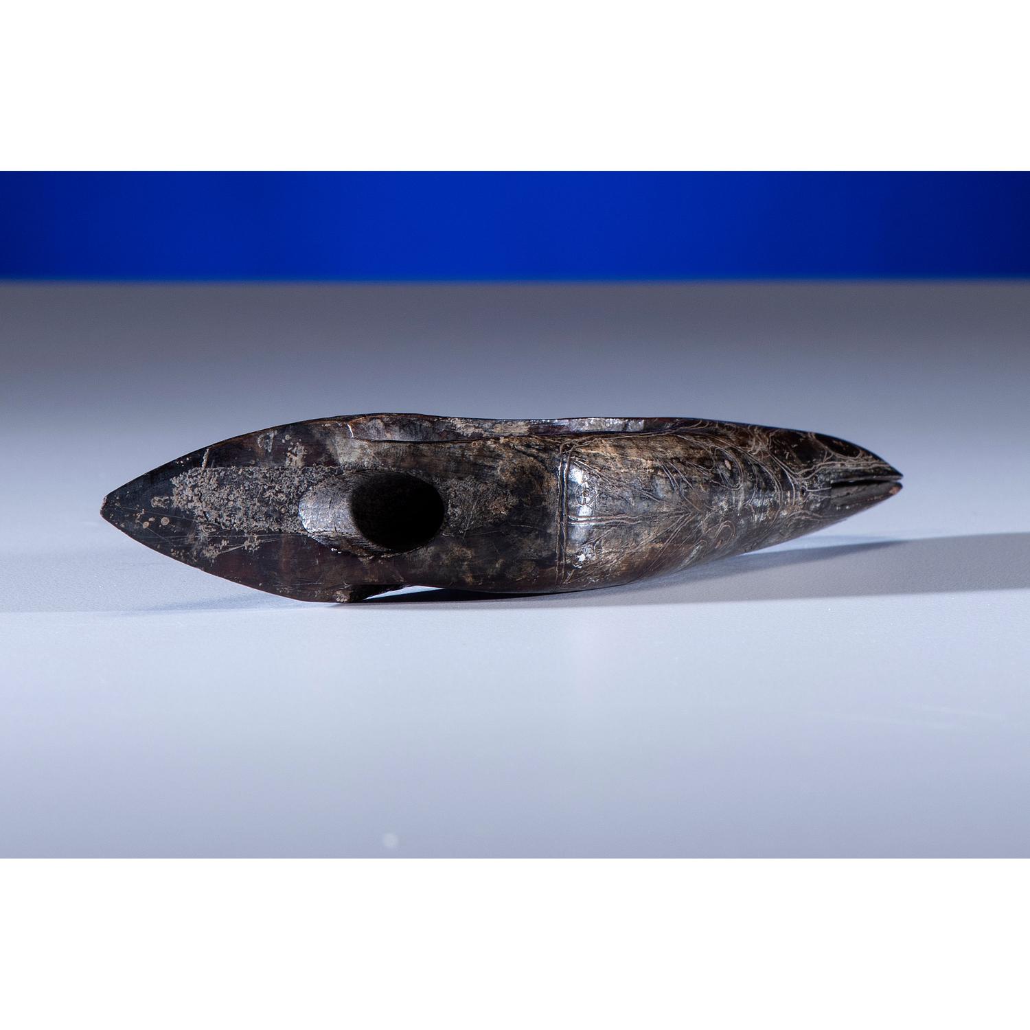 Old Bering Sea Culture Fossilized Walrus Ivory Harpoon Socket