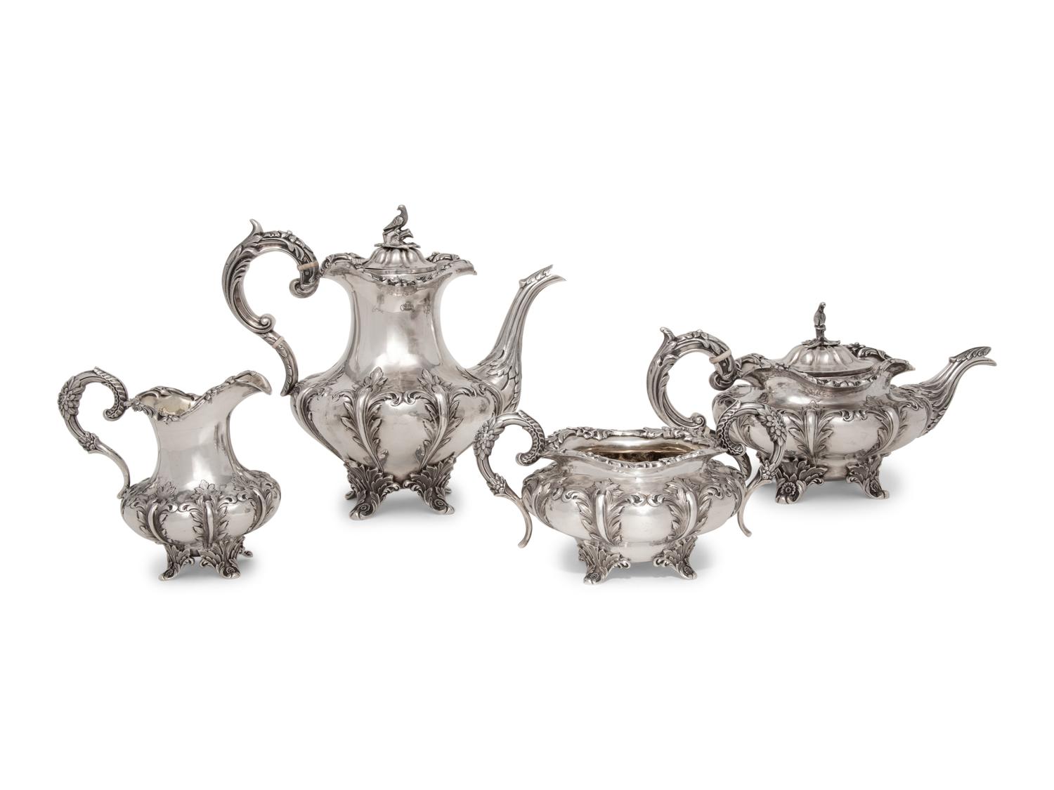 A William IV Silver Four-Piece Tea and Coffee Service