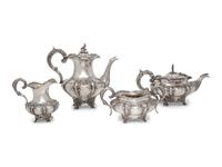 A William IV Silver Four-Piece Tea and Coffee Service