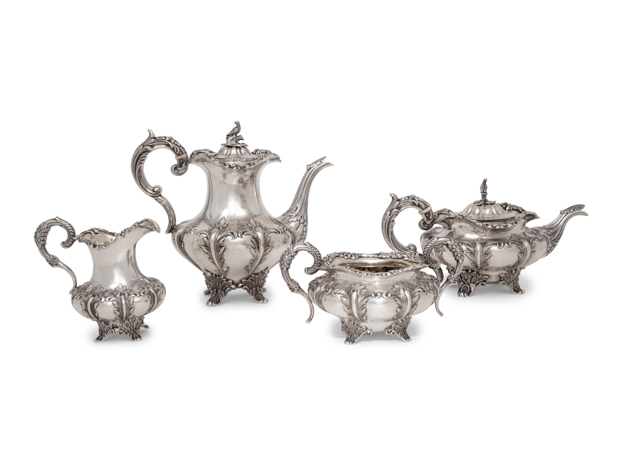 A William IV Silver Four-Piece Tea and Coffee Service