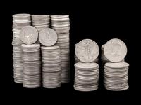 A Collection of Pre-1965 50c and 25c Coins