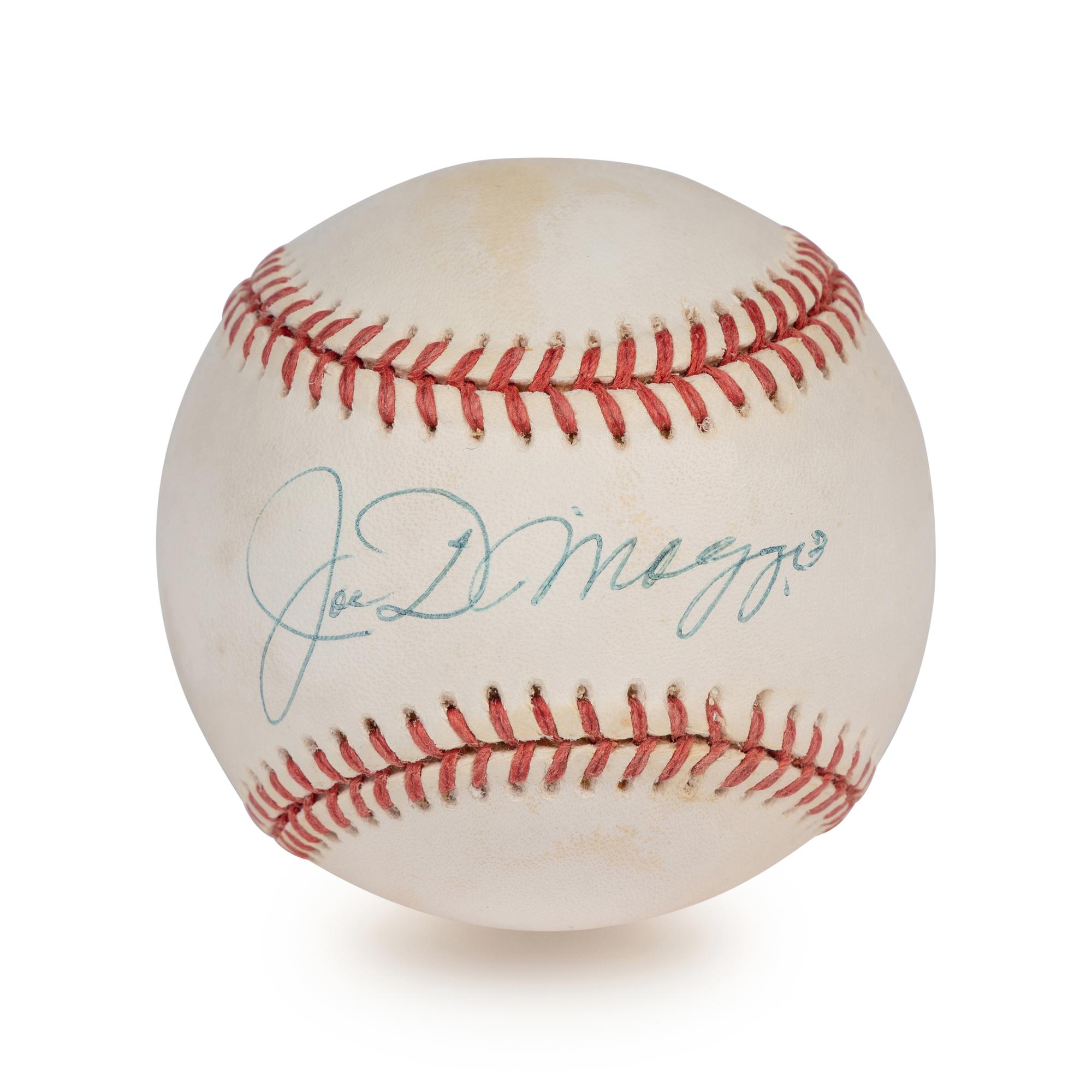 A Joe DiMaggio Single Signed Autograph Baseball (Beckett Authentication Services Letter),