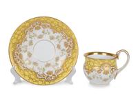 Five Meissen Porcelain Teacups and Saucers — PRIMARILY 19TH CENTURY