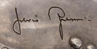 A Silver-Plate Table Ornament, 20th Century, in the form of a cornucopia, signed and marked indistinctly.