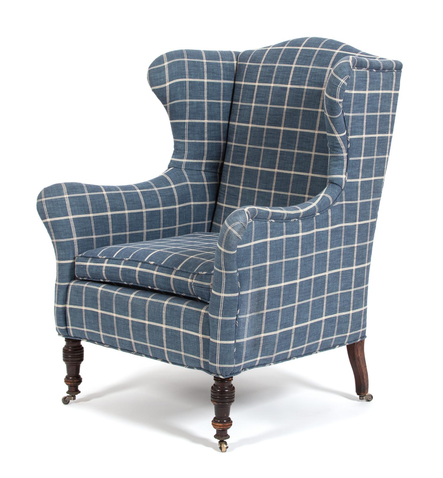 An American Mahogany Wing Chair — 19TH CENTURY