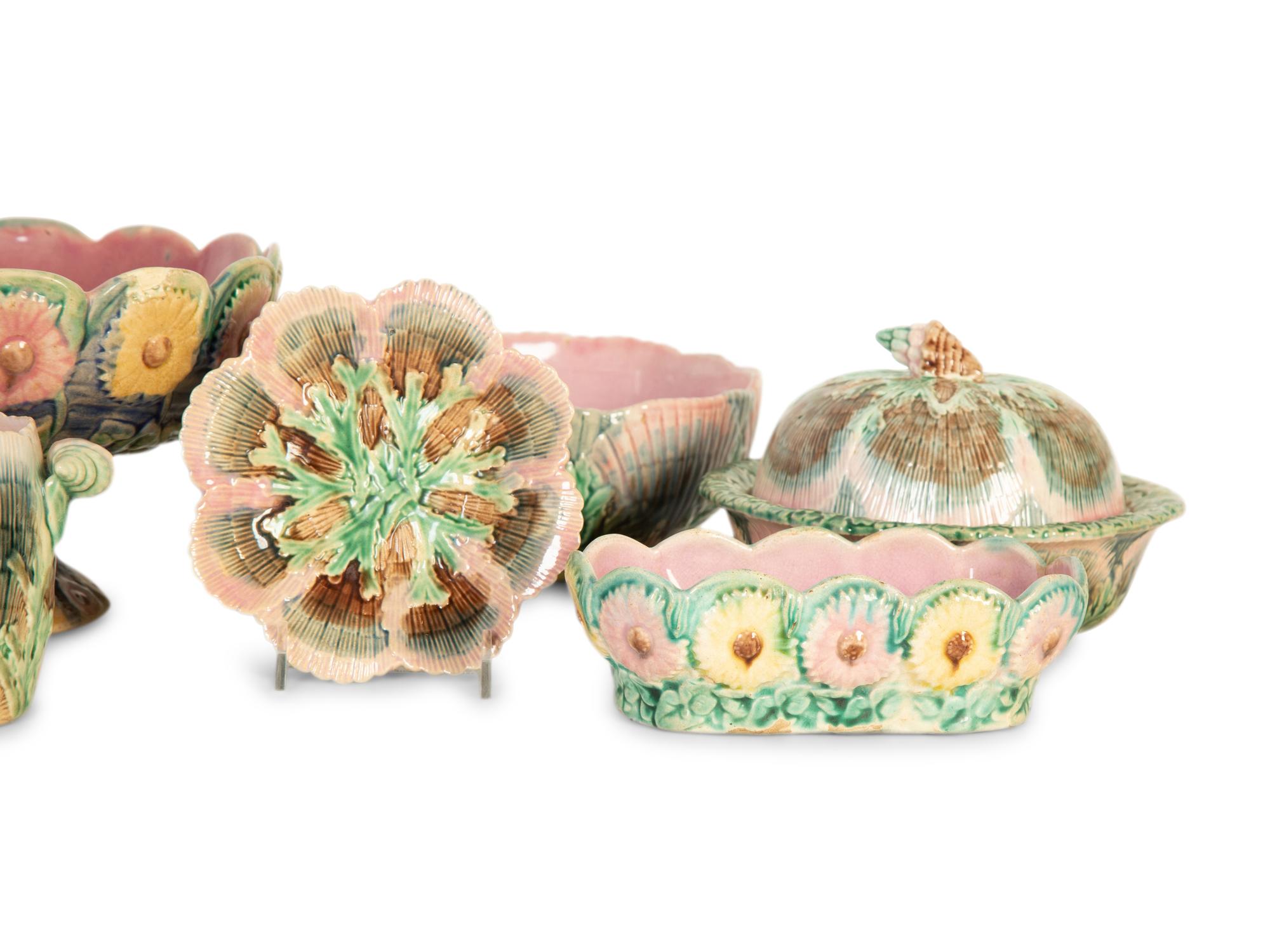 A 14-Piece Group of Griffin, Smith & Hill Majolica Table Articles — 19th Century