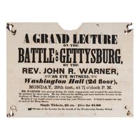 [Civil War - Gettysburg]. Warner, John Riddle (1827-1894). Autograph letter signed ("John R.W.") to General George Meade, [Gettysburg, PA, ca 1863].