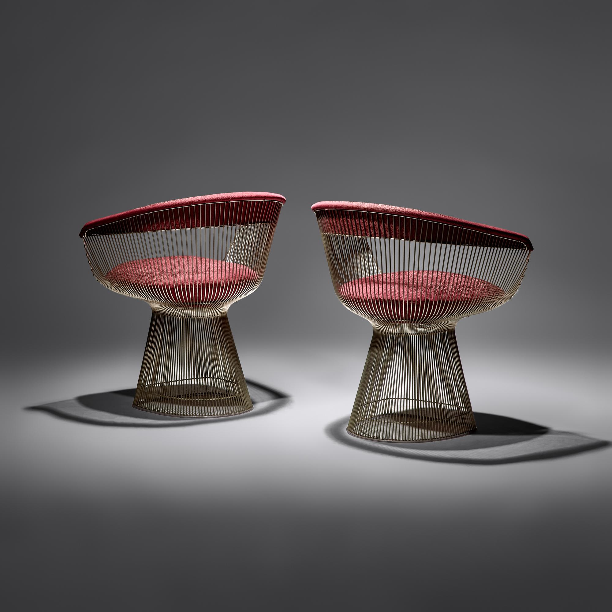 Pair of Chairs with side table
