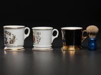 Three Fraternal Porcelain Shaving Mugs