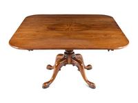 A George III Style Walnut, Yew Wood and Marquetry Breakfast Table