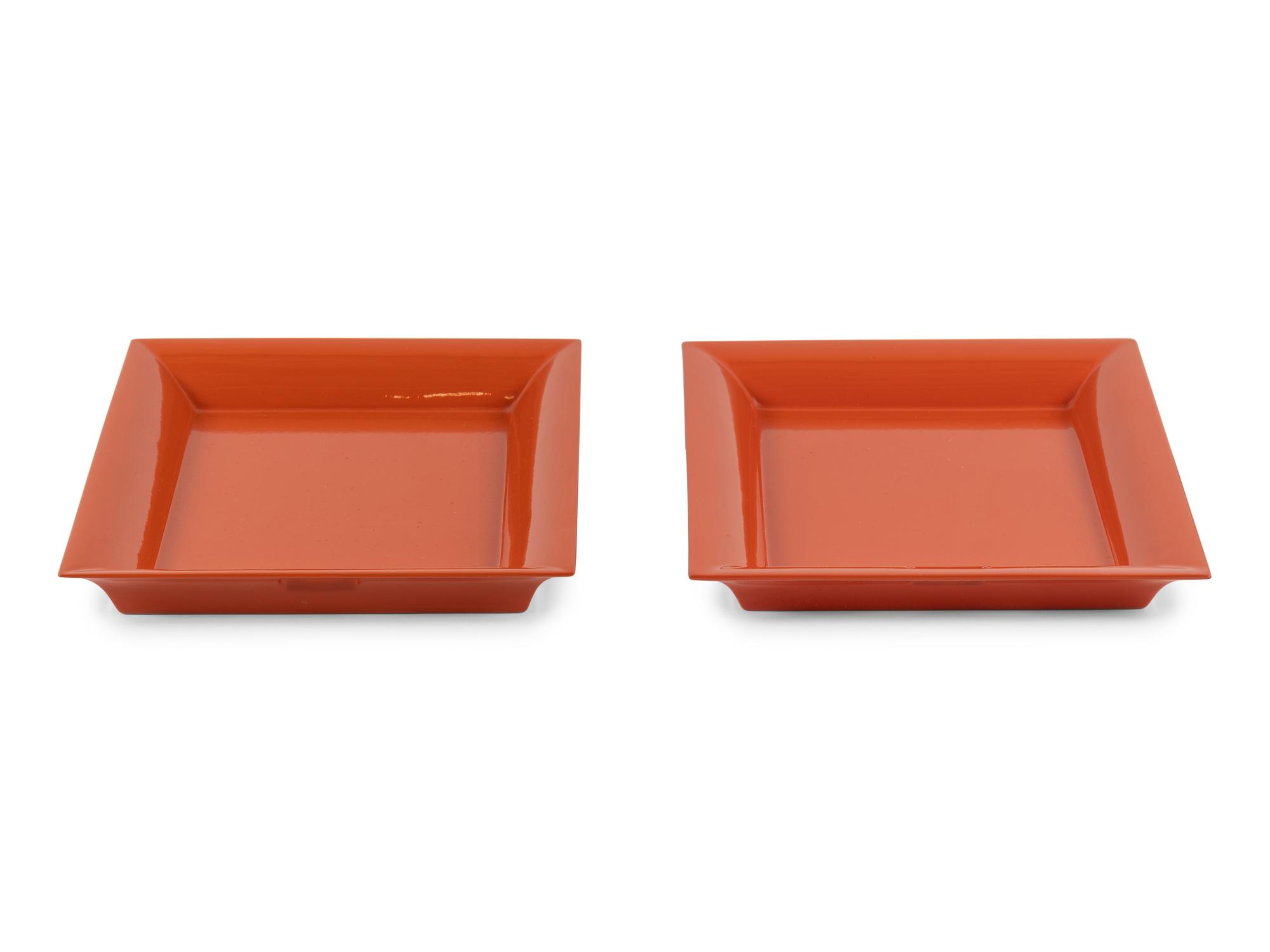Two Hermès Lacquered Wood Trays