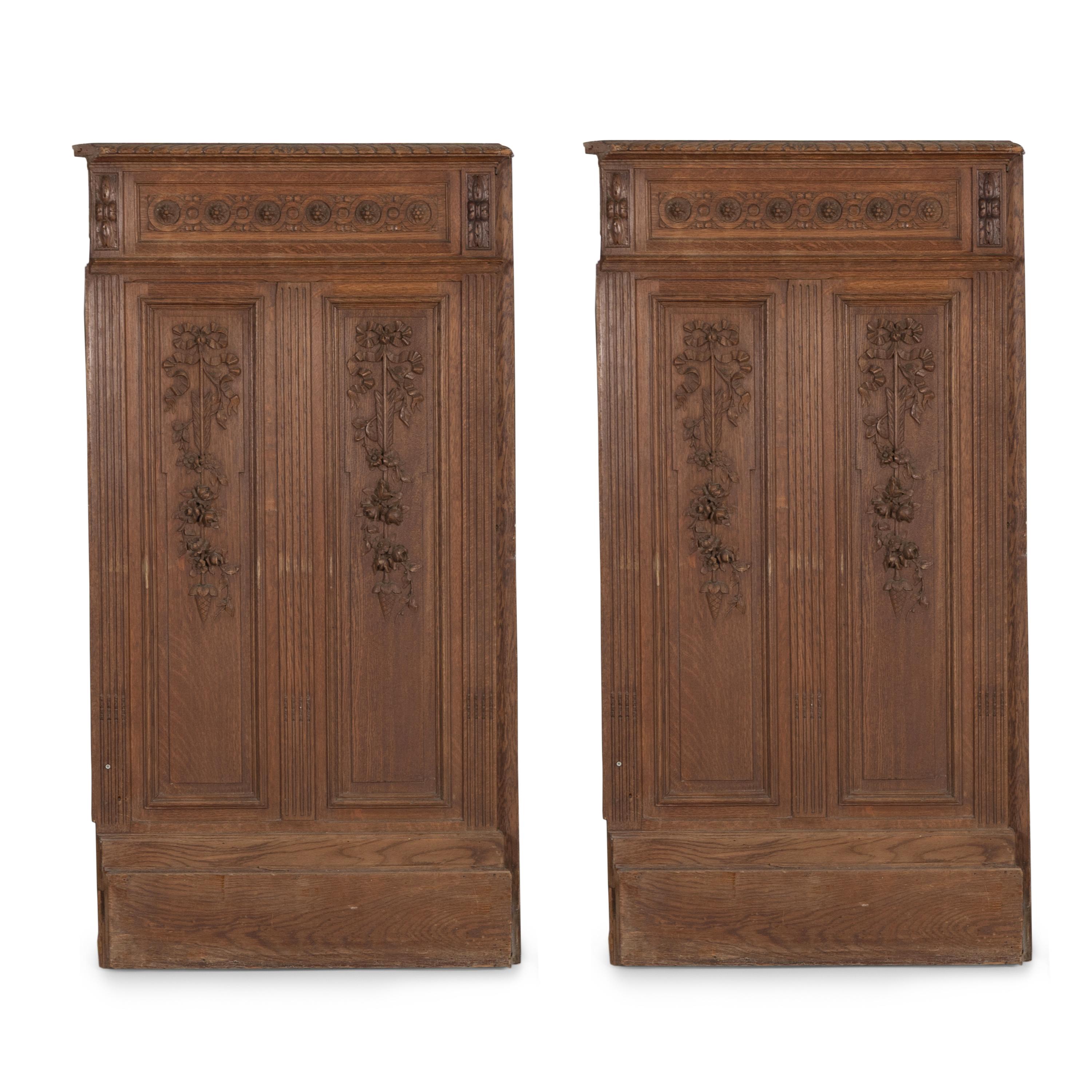 A Set of French Carved Oak Room Paneling