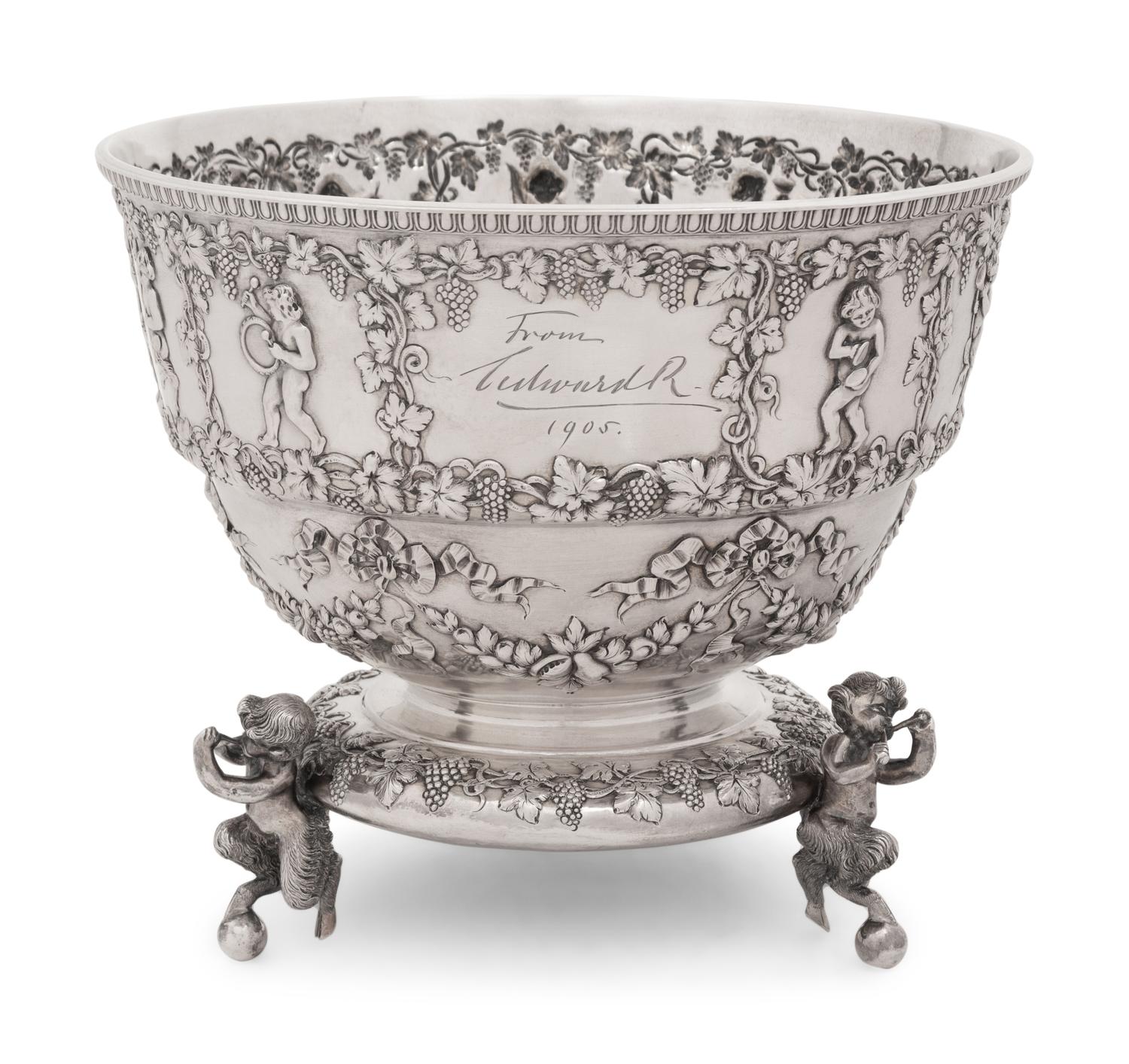An Edwardian Silver Centerpiece Bowl