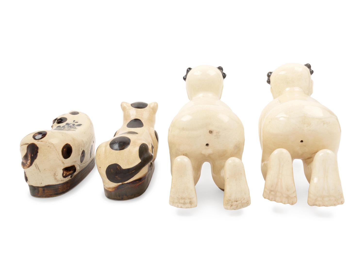 Six Chinese Cizhou -Style Porcelain Pillows
