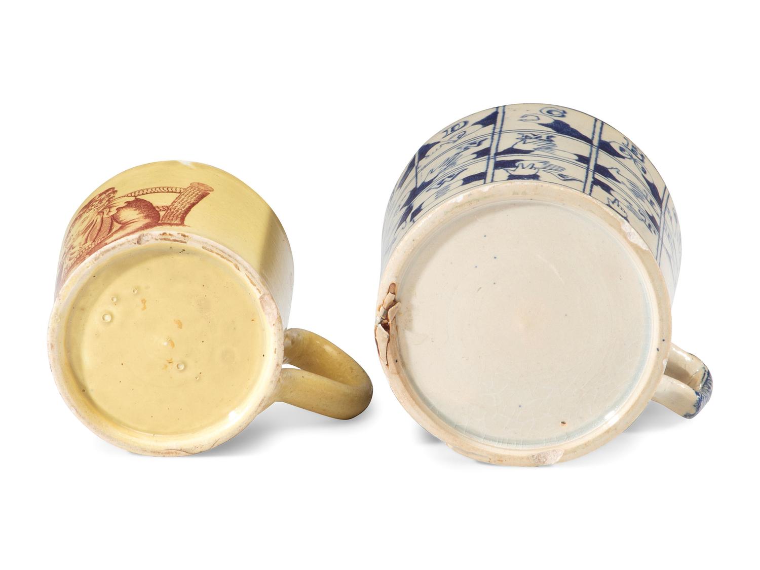 Two Staffordshire Children's Transfer-Decorated Mugs