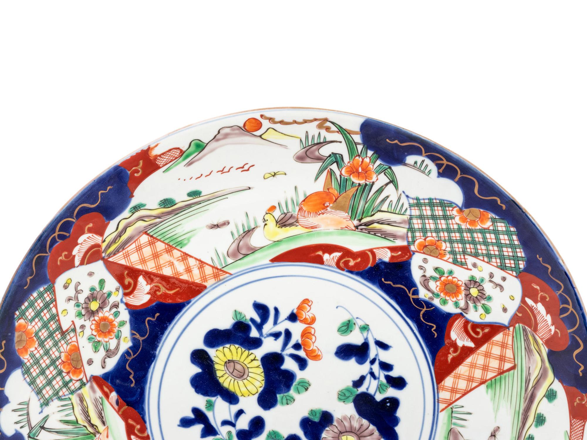 39 Japanese Imari and Kutani Porcelain Bowls, Plates, and Chargers