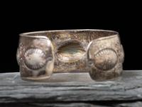 Navajo Heavily Stamped Cuff Bracelet, Collected by Hoffman Birney (1891-1958)