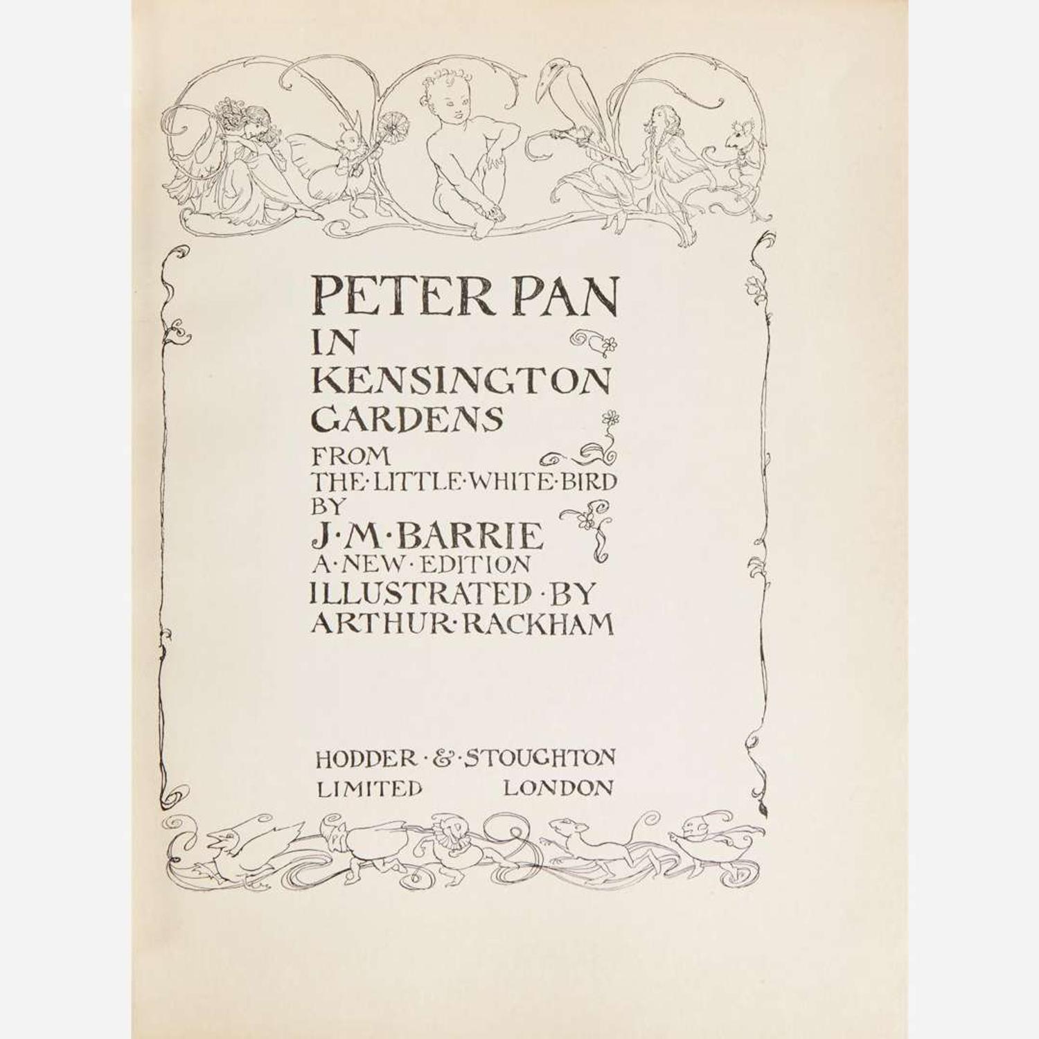 [Children's & Illustrated] [Rackham, Arthur] Barrie, J.M. Peter Pan in Kensington Gardens
