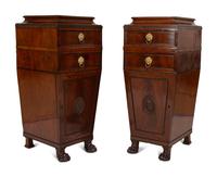 A Pair of Regency Mahogany Pedestal Cabinets