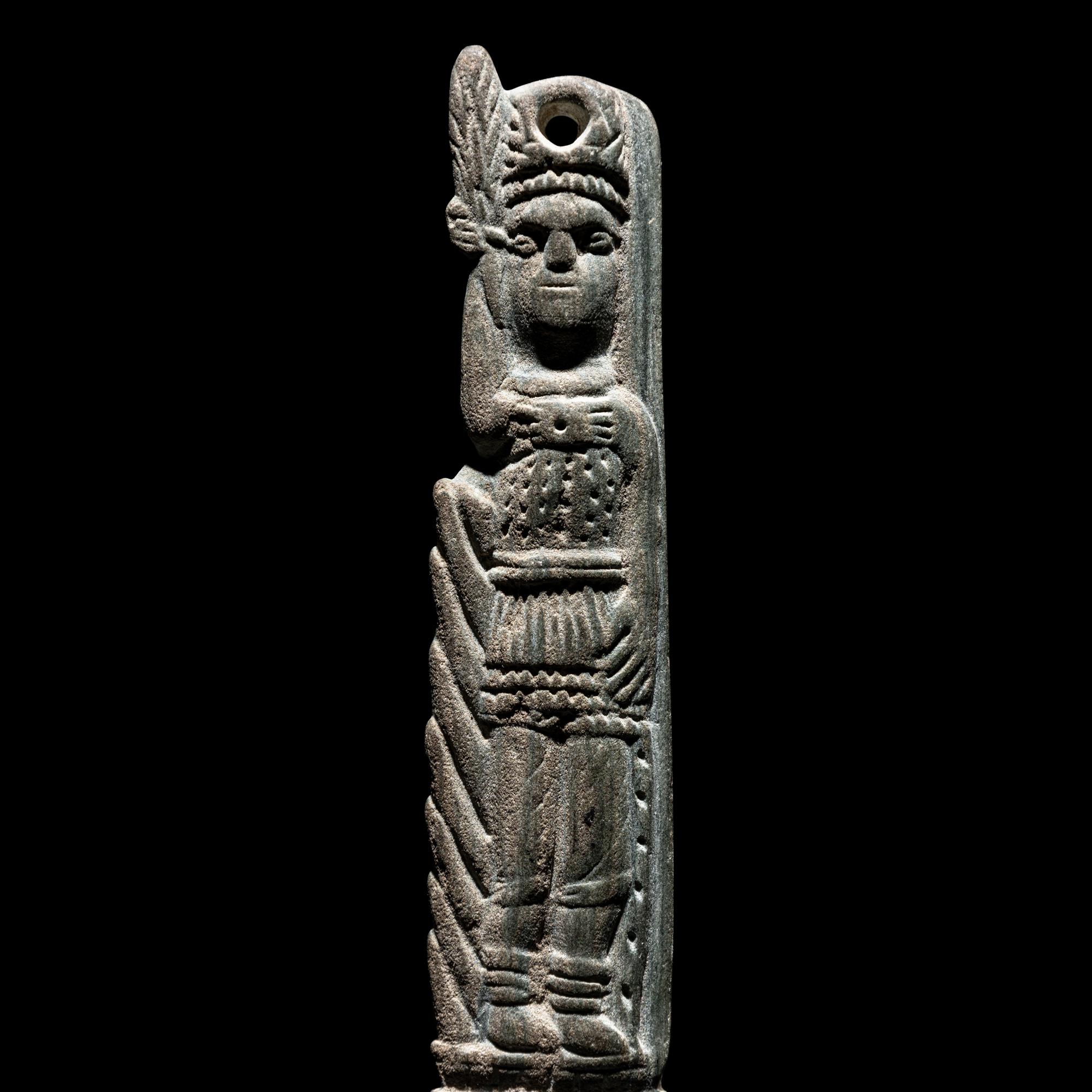 A Parthian or Roman Flint Carved Knife Handle