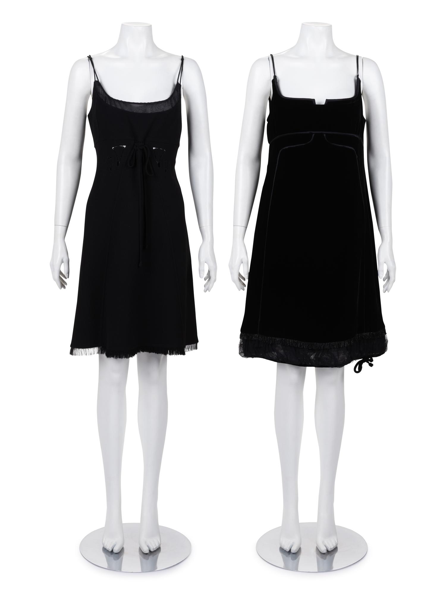 Two Chado Ralph Rucci Spaghetti Strap Dresses, 2000-10s