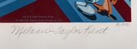 A Michael Jordan Signed Autograph Upper Deck Print and Family Invitation / Tickets to Space Jam Premiere,