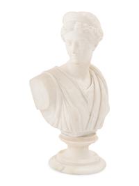 A Continental Marble Bust of Diana of Versailles