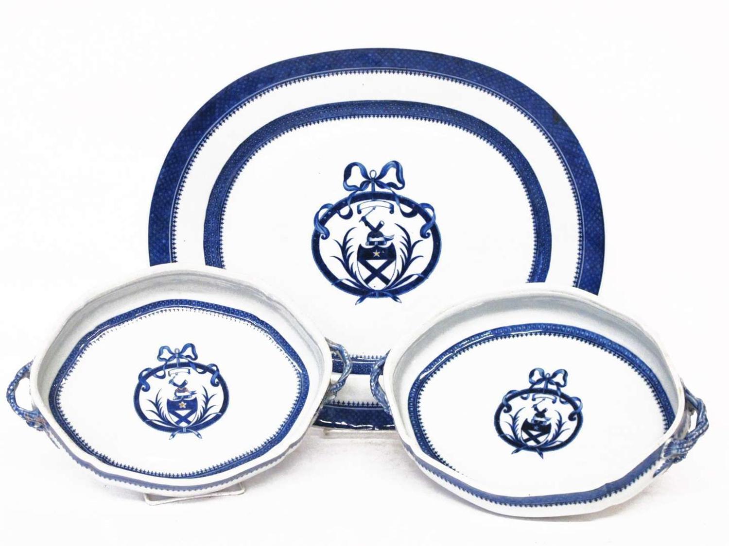 Chinese Export porcelain blue and white tablewares first half 19th century