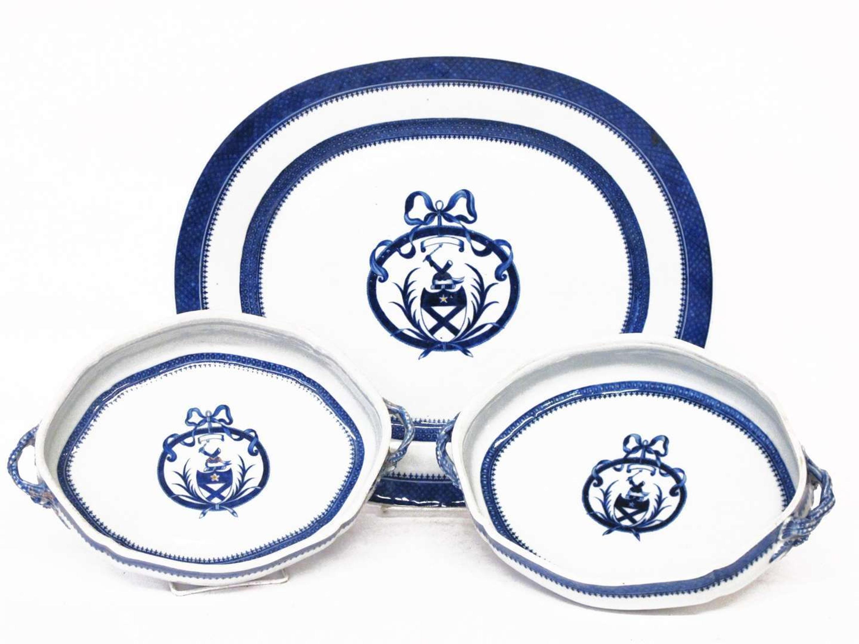 Chinese Export porcelain blue and white tablewares first half 19th century