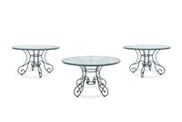 A Suite of Painted Steel Patio Furniture