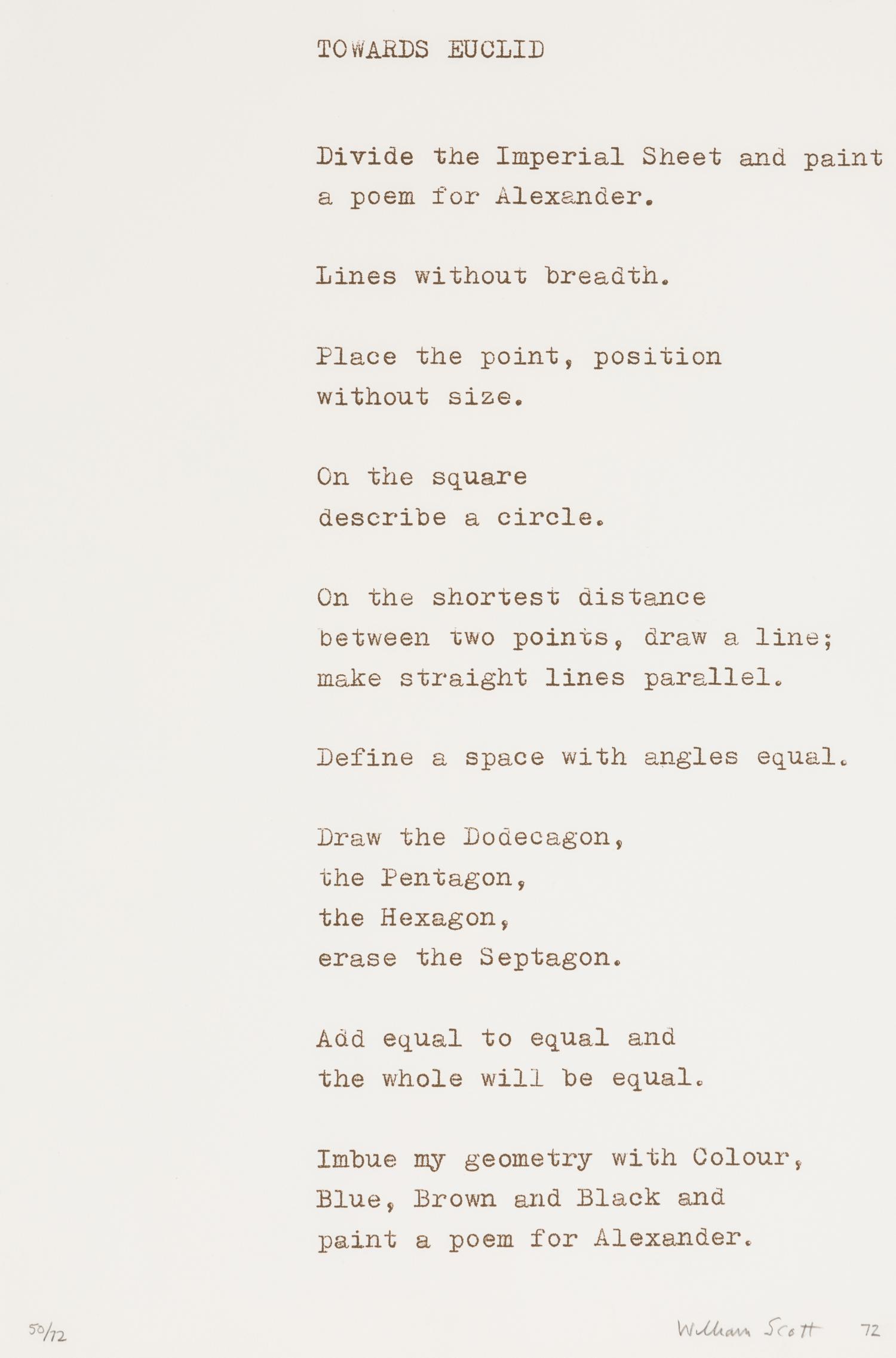 William Scott, (British, 1913-1989), A pair of works from A Poem for Alexander, 1972