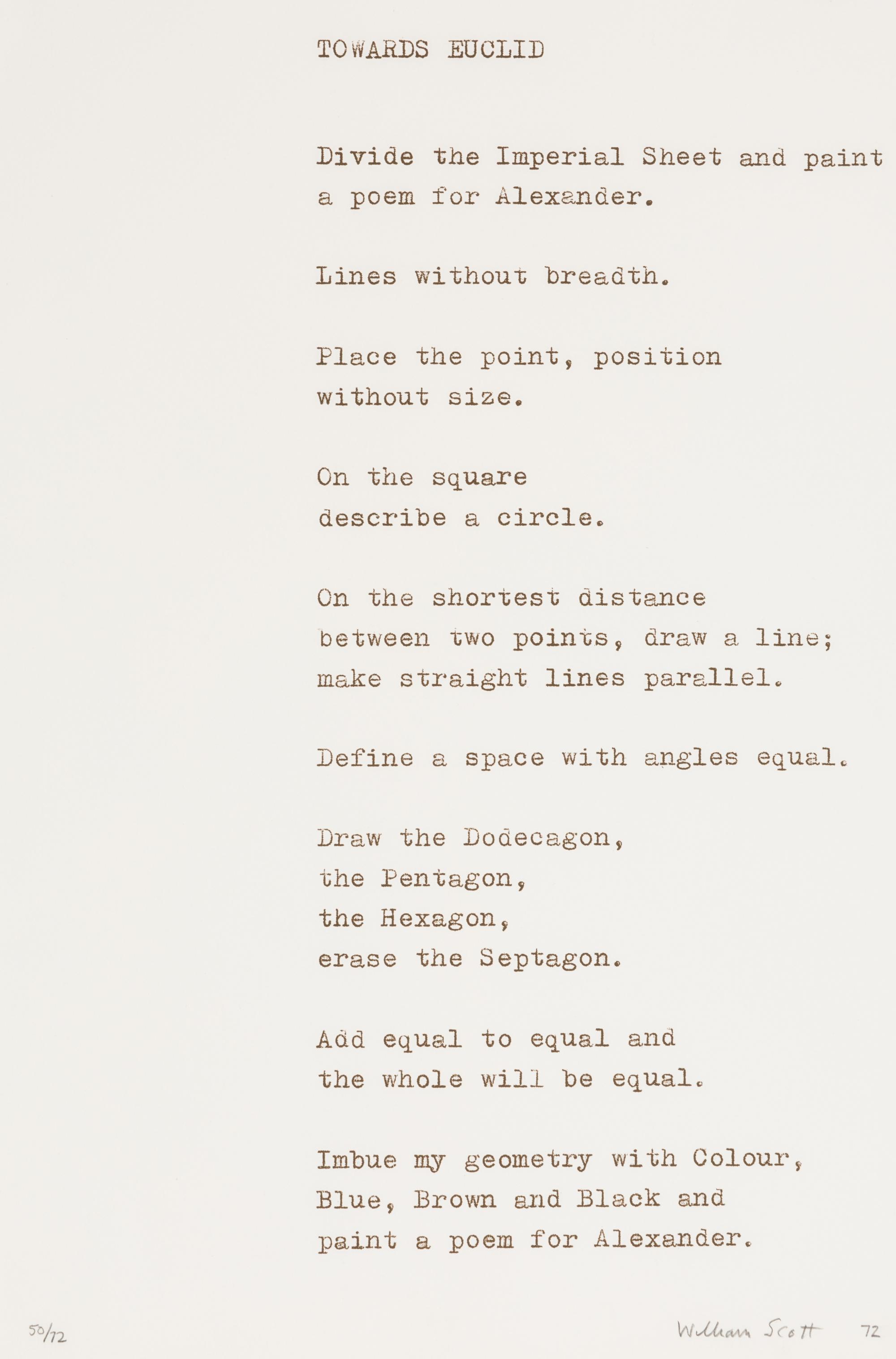 William Scott, (British, 1913-1989), A pair of works from A Poem for Alexander, 1972