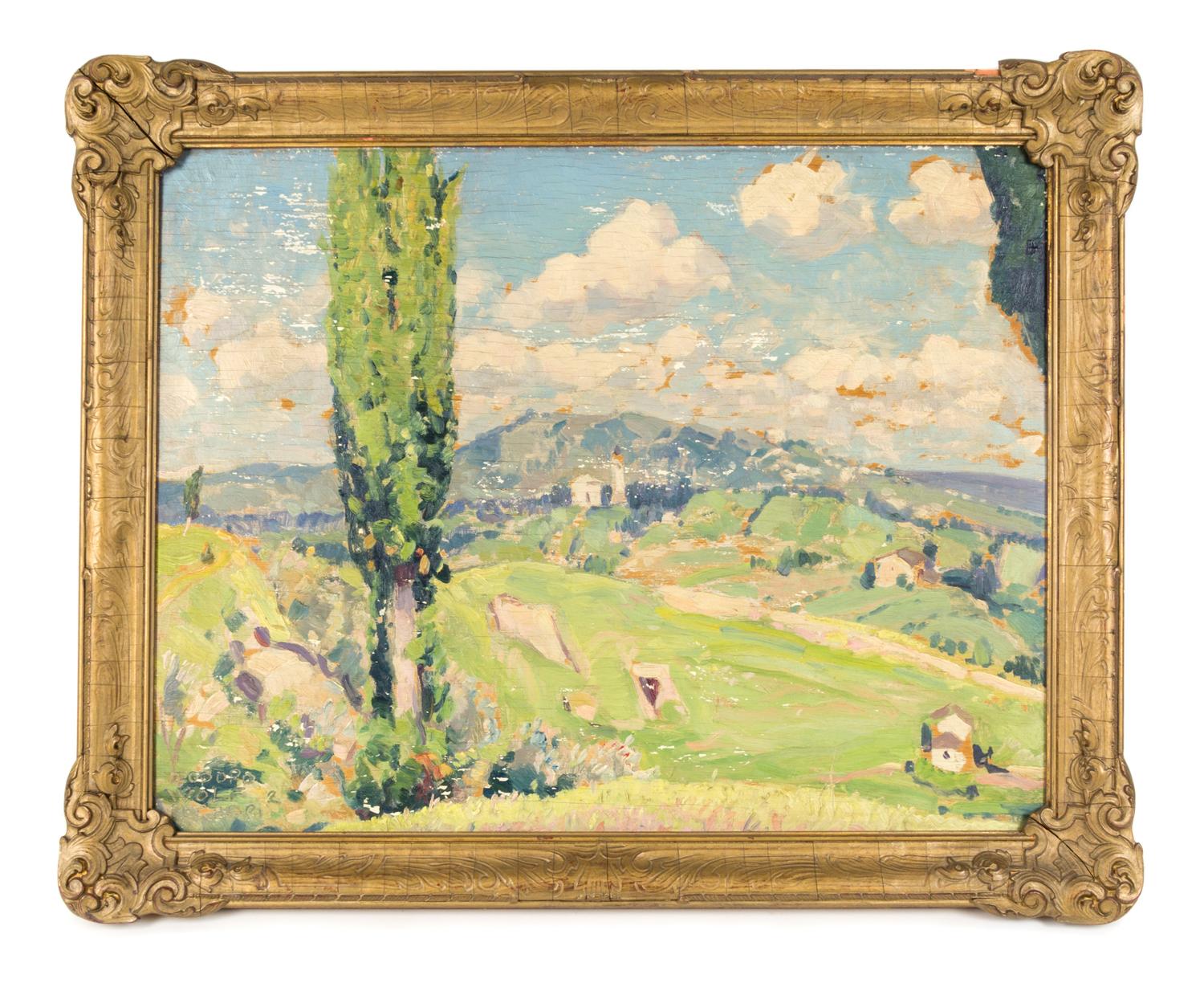 Teodoro Wold Ferrari, (Italian, 1878-1945), Italian Countryside