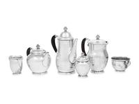A Georg Jensen Silver Six-Piece Tea and Coffee Service