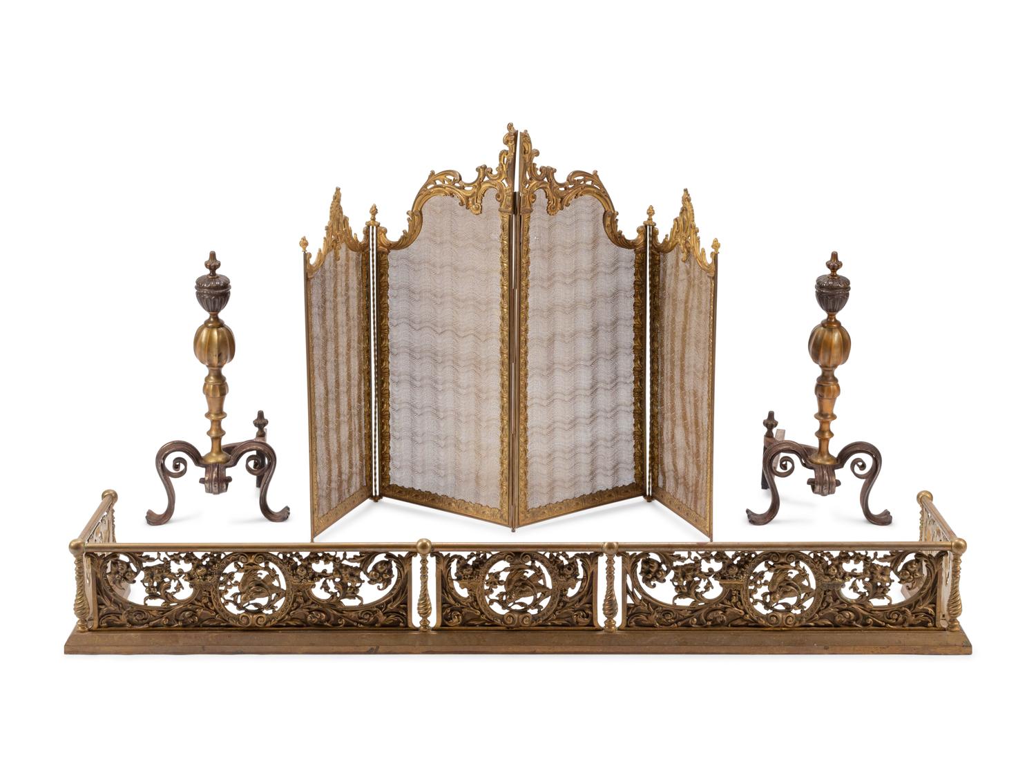 An Assembled Louis XV Style Fireplace Suite