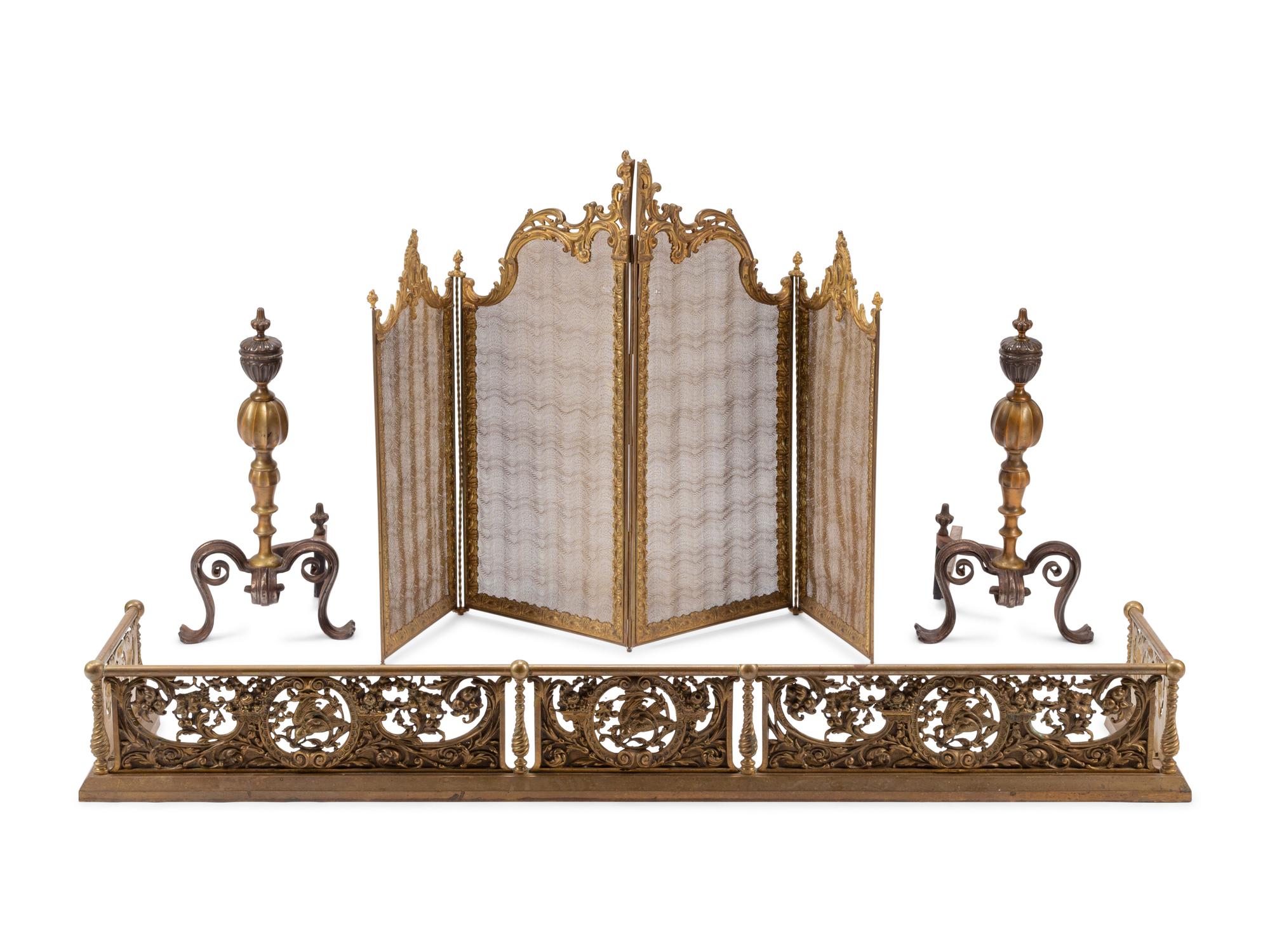 An Assembled Louis XV Style Fireplace Suite