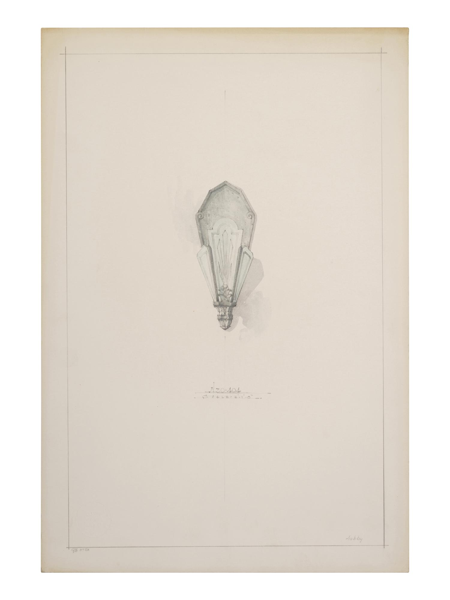 A Collection of Pencil and Ink Prototype Drawings for Beardslee Chandelier Co.