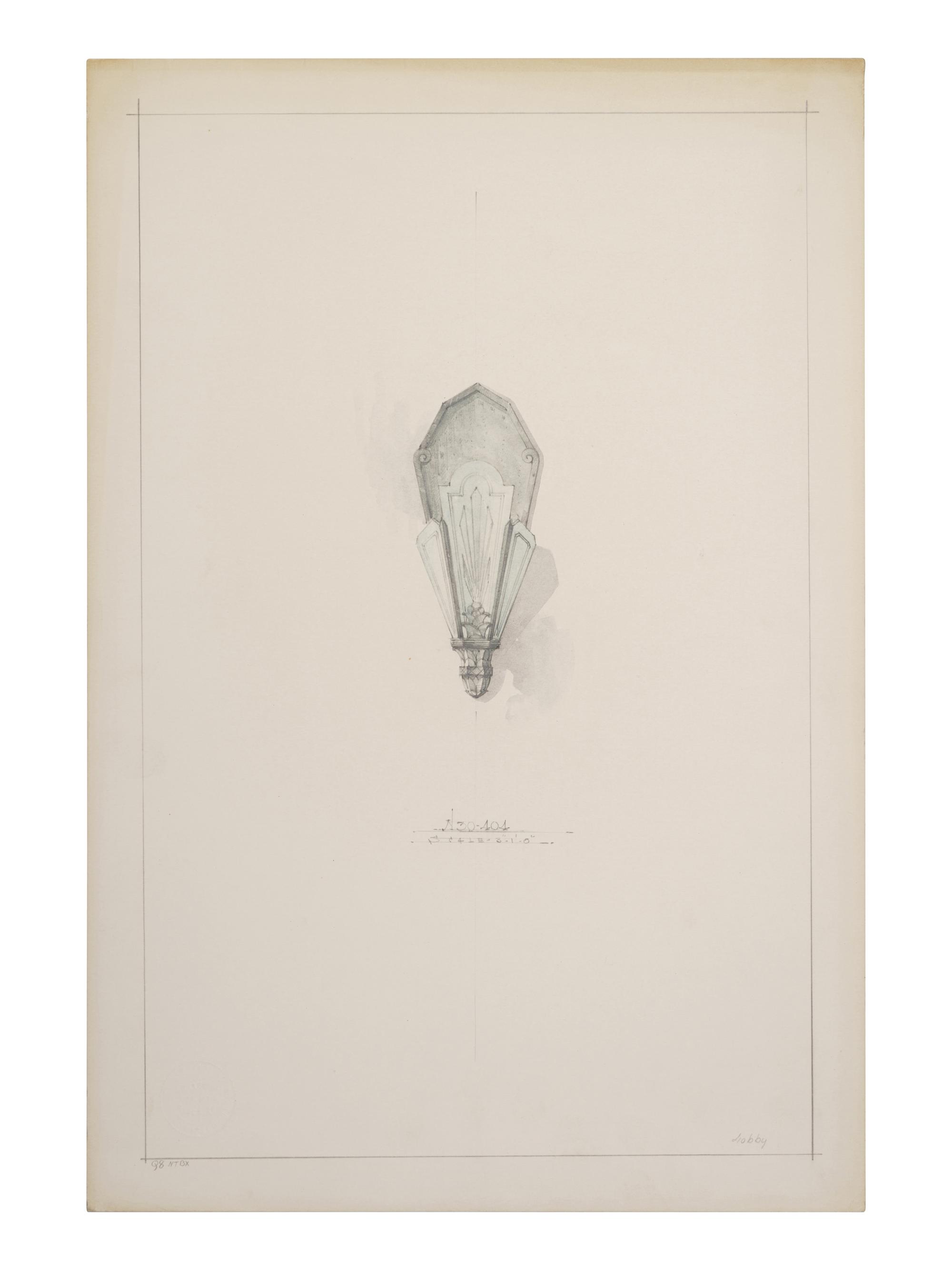 A Collection of Pencil and Ink Prototype Drawings for Beardslee Chandelier Co.