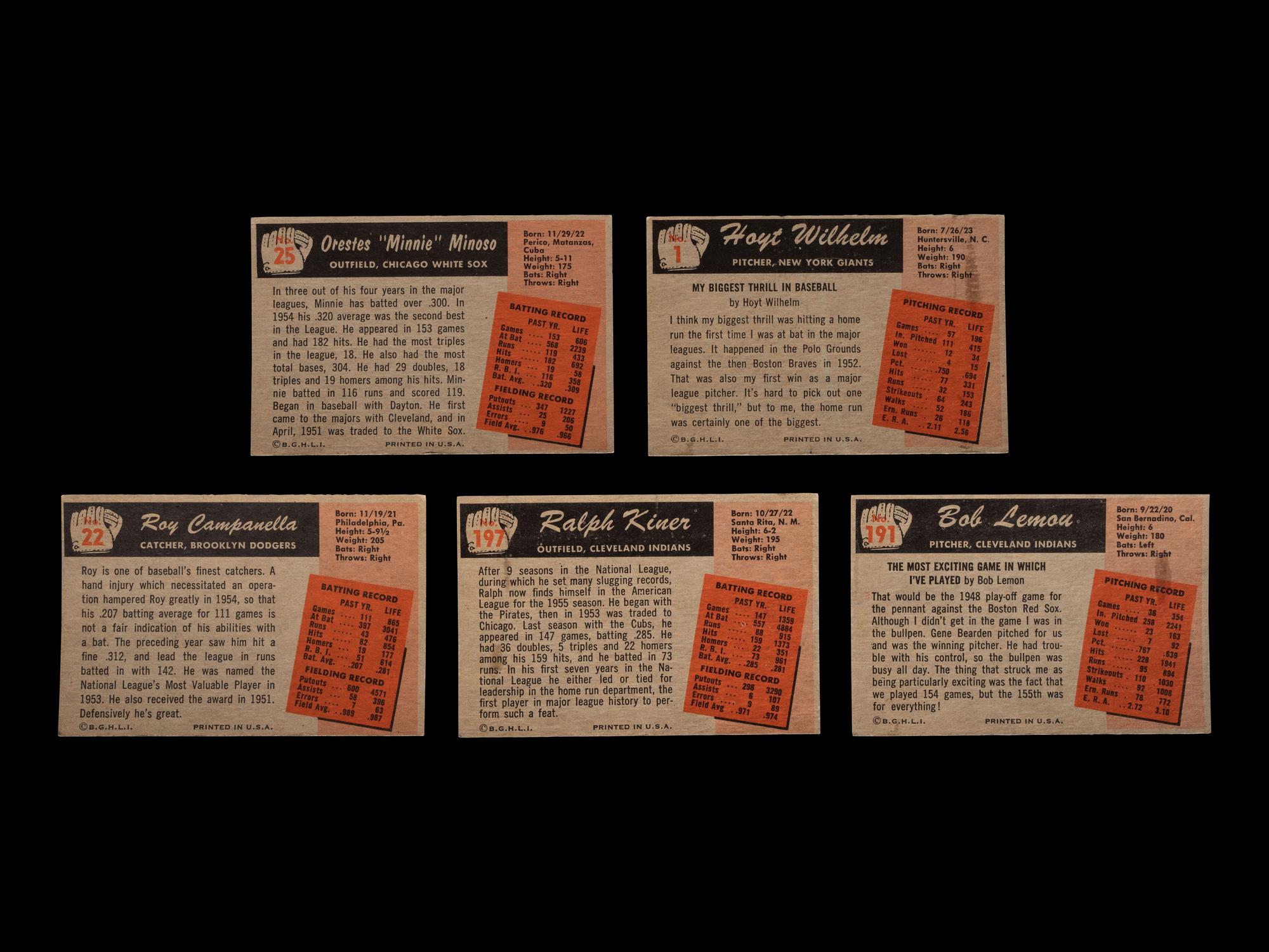 A Group of 160 1955 Bowman Baseball Cards Including Multiple Hall of Famers,