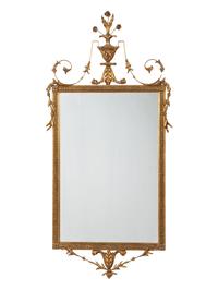 A Neoclassical Style Giltwood Mirror