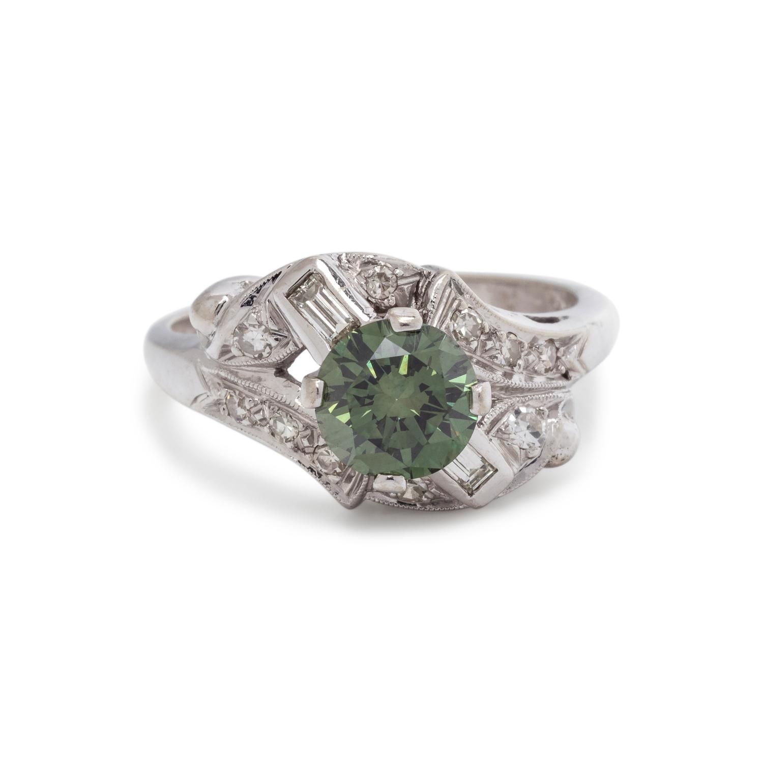 IRRADIATED COLORED DIAMOND AND DIAMOND RING