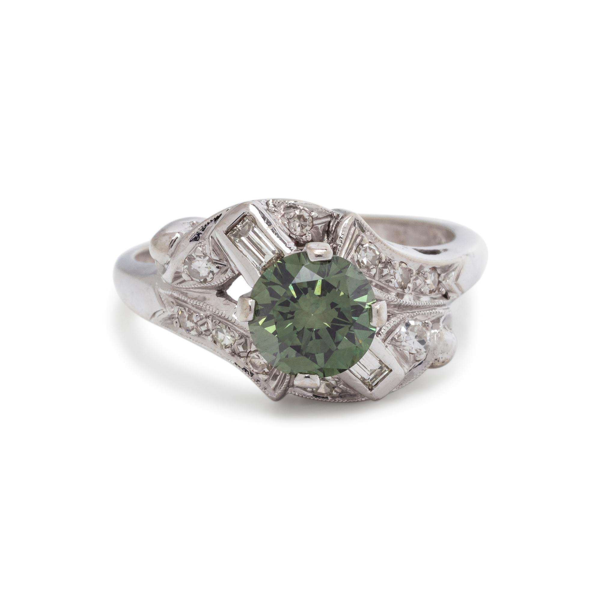 IRRADIATED COLORED DIAMOND AND DIAMOND RING