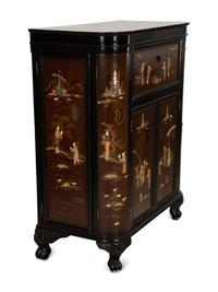 A Chinese Black and Brown Lacquer Bar — 20th Century